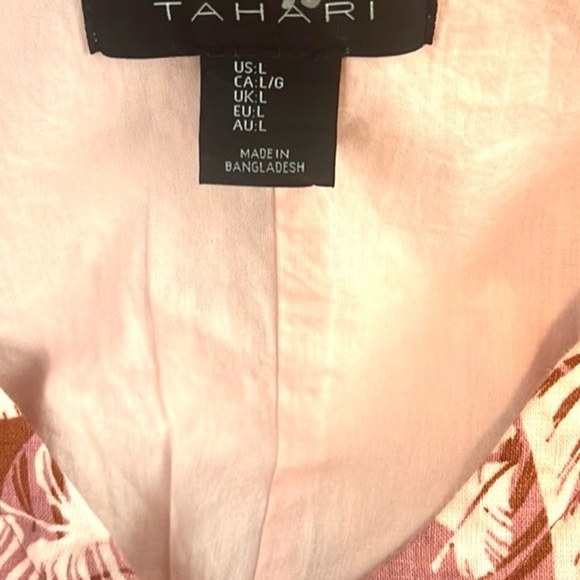 ⭐️Tahari,Softest Linen,V-neck,Lined,Fun Twirl-able Trapeze Dress, POCKETS,Size L - Picture 5 of 14